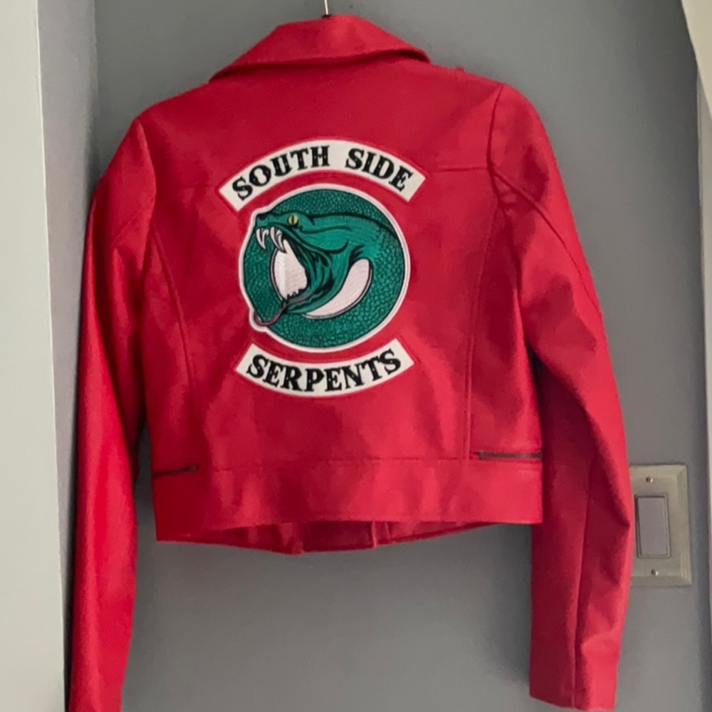 NWOT Riverdale Biker Jacket Embroidered Design Sz S